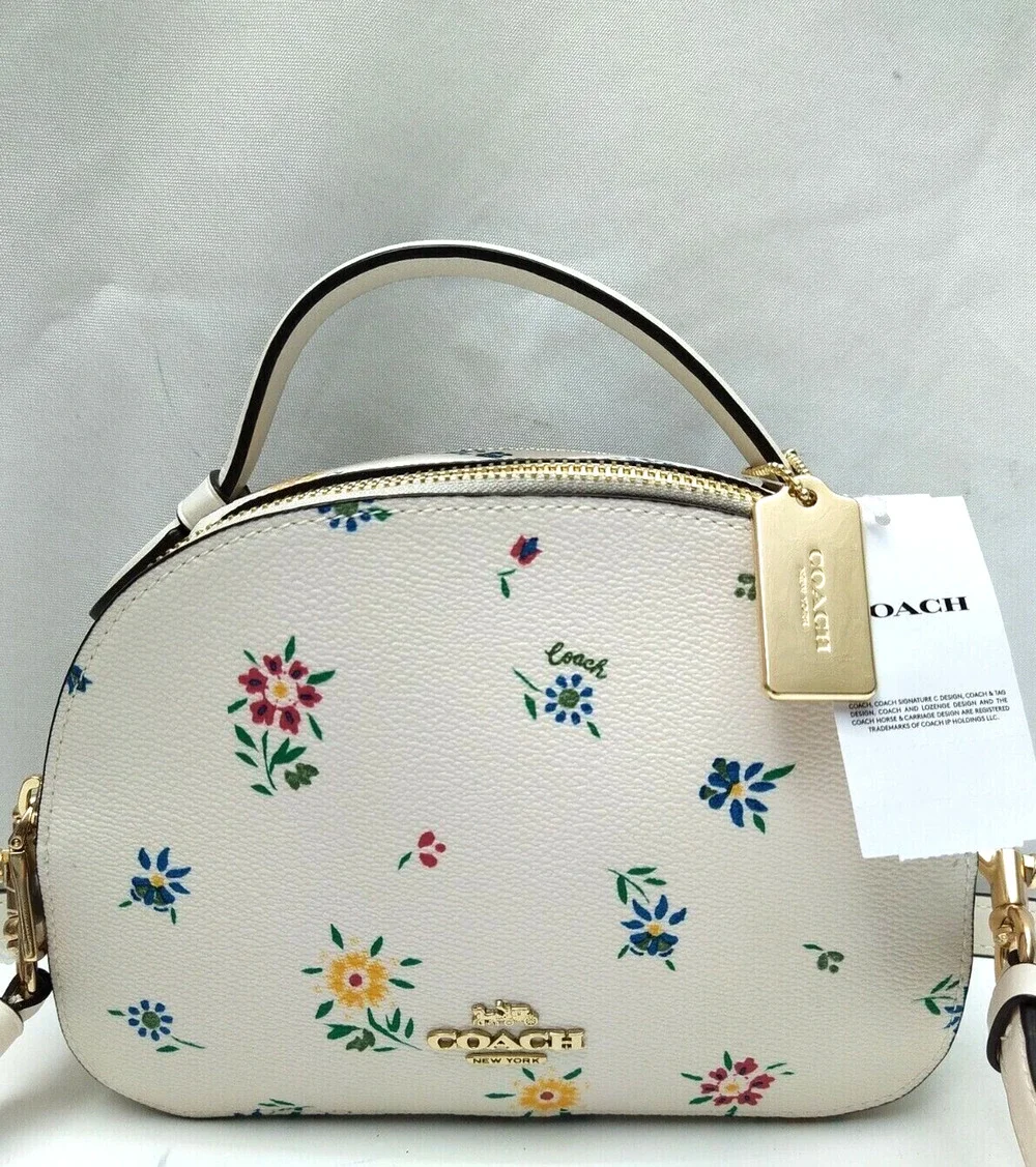 Coach Serena Multicolor Leather Floral Zipper Satchel Crossbody Bag - NWT $328